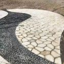 德阳 黄金麻冰裂纹地铺石工地铺装案例