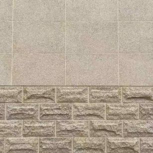 德阳 黄金麻自然面蘑菇石配荔枝面干挂