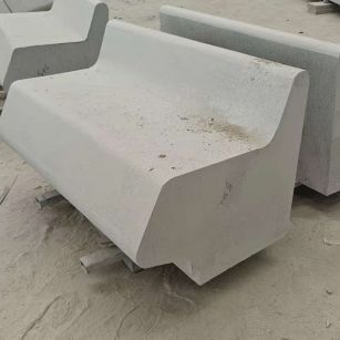 德阳 芝麻白花岗岩异形坐凳，石凳