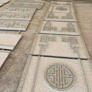 德阳 白麻花岗岩外墙立面雕刻板