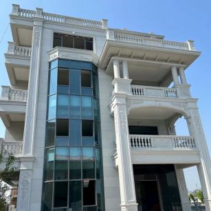 德阳 白麻花岗岩别墅外墙干挂效果展示