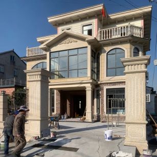 德阳 黄金麻花岗岩荔枝面别墅外墙干挂私家专属