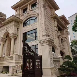 德阳 黄金麻花岗岩别墅外墙干挂效果展示