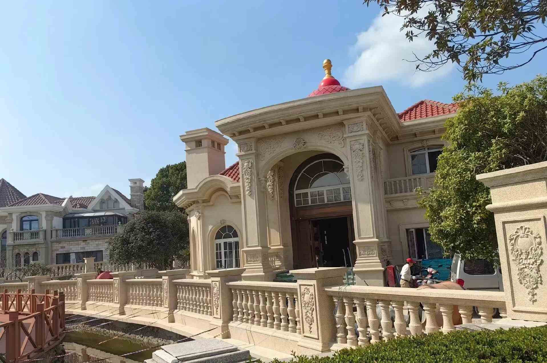 德阳 黄金麻花岗岩欧式别墅