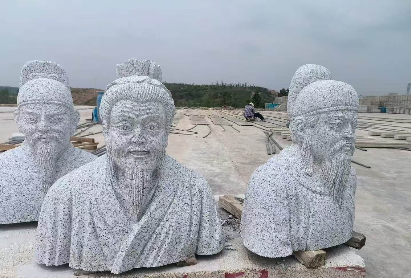 德阳 白麻花岗岩石材人物立体雕刻