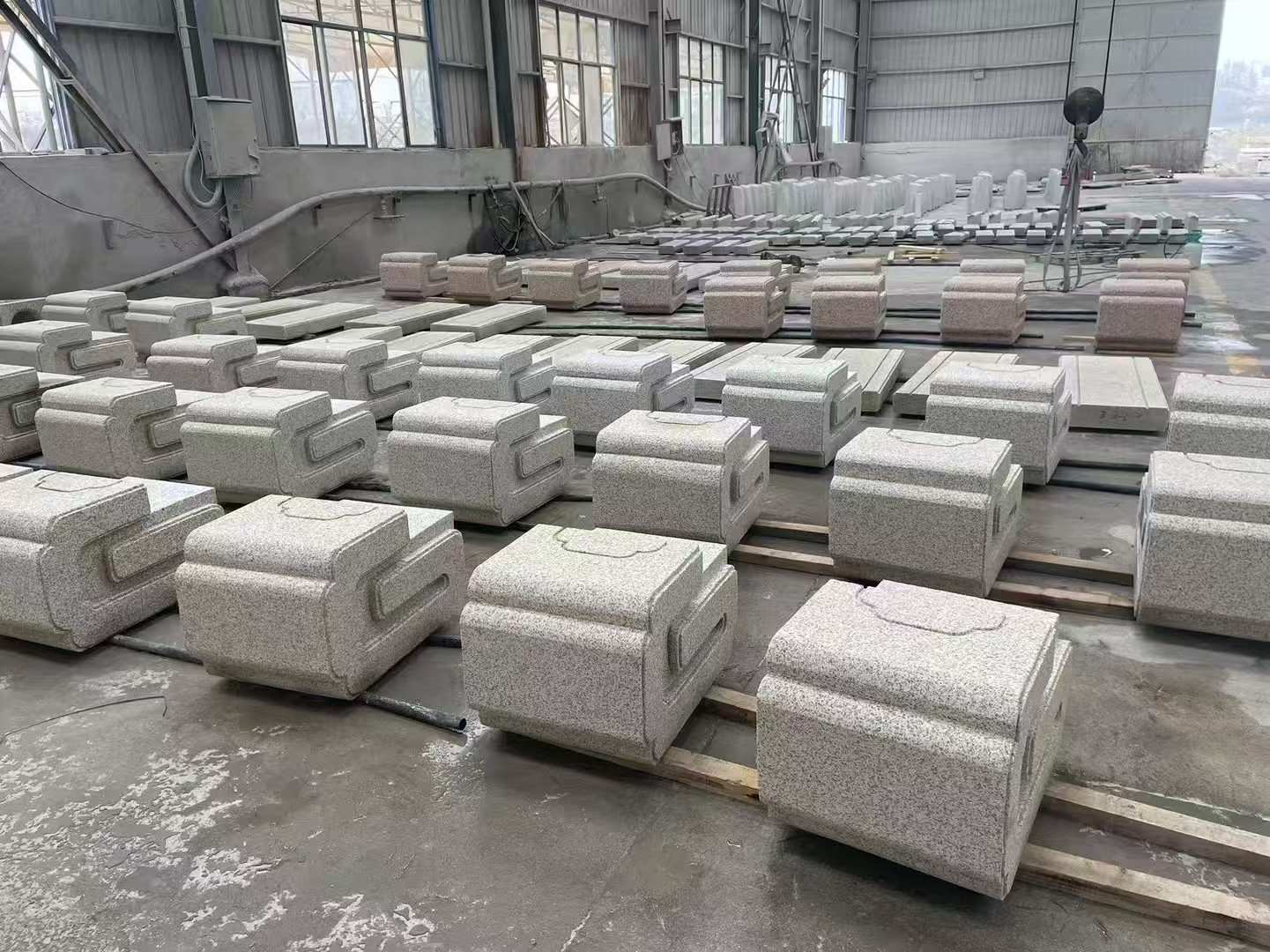 德阳 白麻花岗岩异形加工-石凳，坐凳