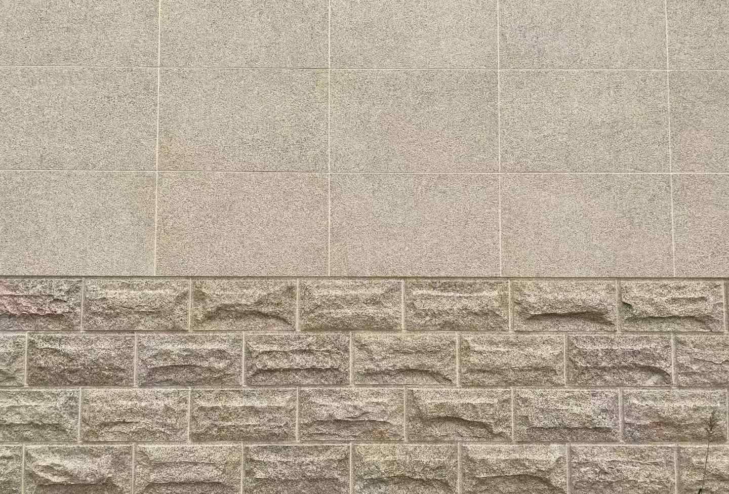 德阳 黄金麻自然面蘑菇石配荔枝面干挂