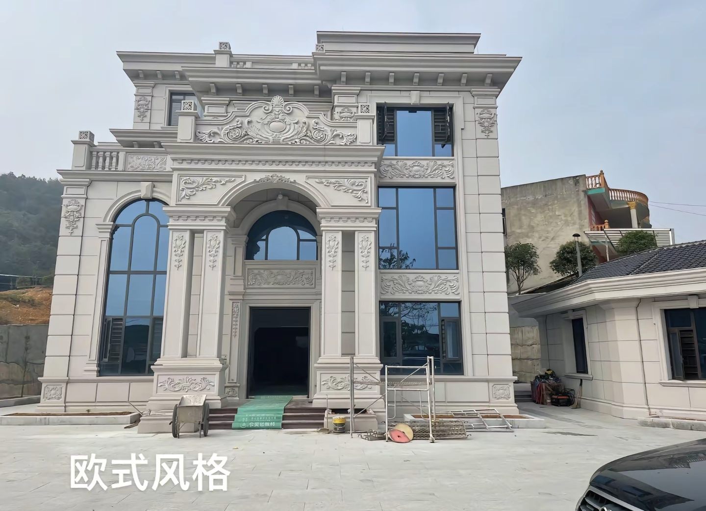 德阳 白麻花岗岩别墅外墙干挂