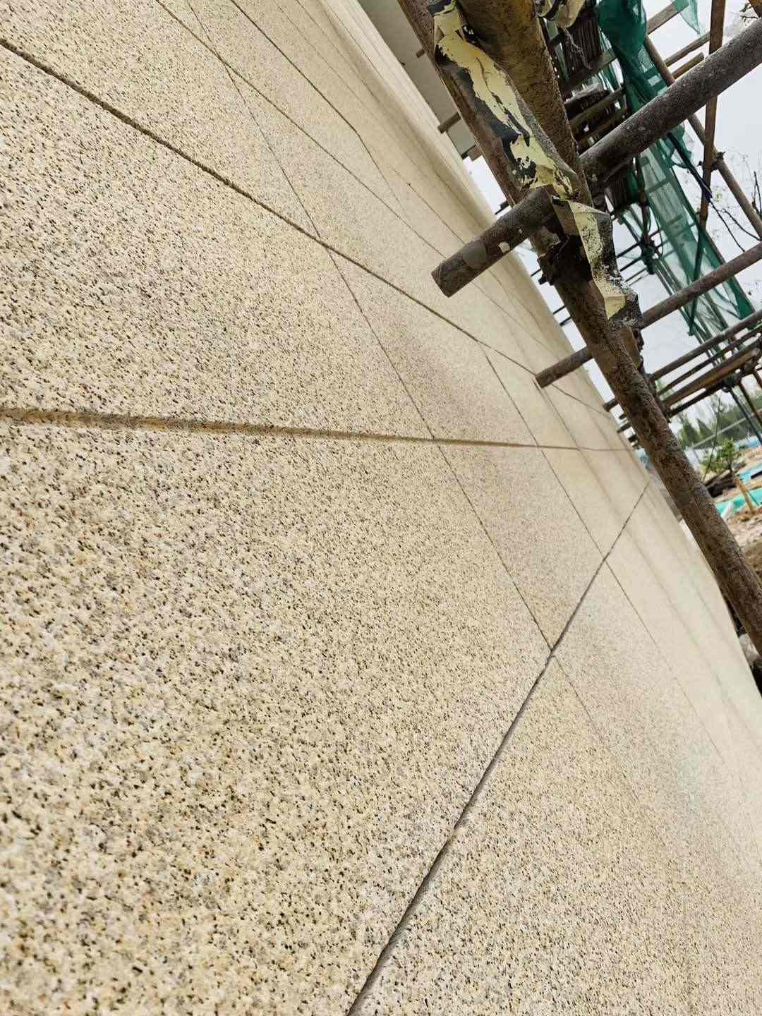 德阳 黄金麻花岗岩荔枝面外墙干挂石材效果示例