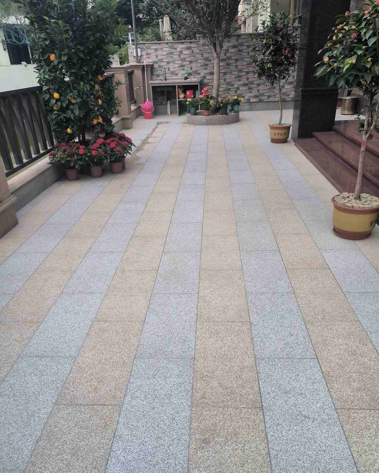 德阳 黄金麻白麻荔枝面庭院铺装展示